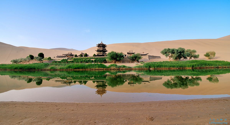 月牙泉拍摄的地方