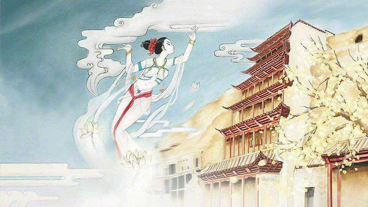 敦煌飞天与敦煌莫高窟